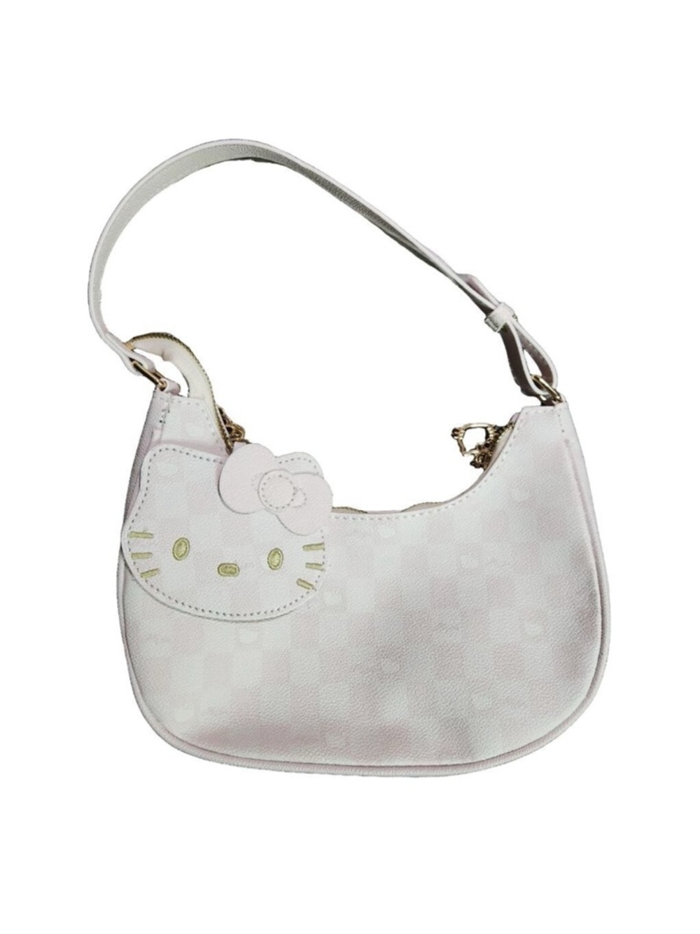 Hello Kitty Light Pink Shoulder Bag with Gold Accents
